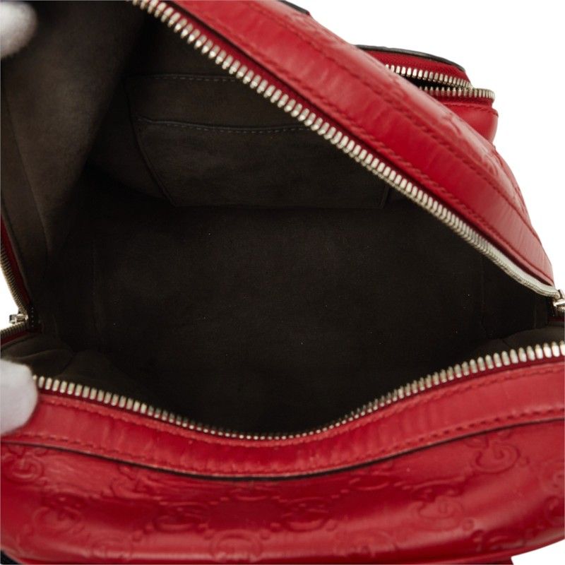 Gucci Guccissima Backpack Red Leather — view 8