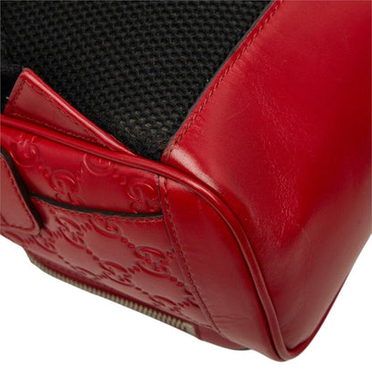 Gucci Guccissima Backpack Red Leather — view 7