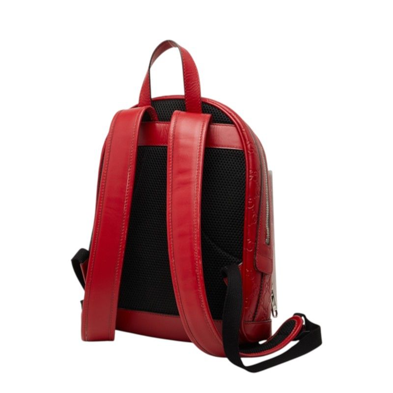 Gucci Guccissima Backpack Red Leather — view 2