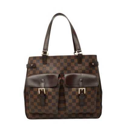 Louis Vuitton Damier Uzes Tote Shoulder Bag Brown Leather