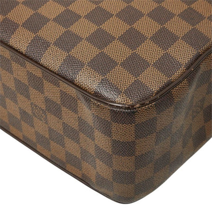 Louis Vuitton Damier Uzes Tote Shoulder Bag Brown Leather — view 6