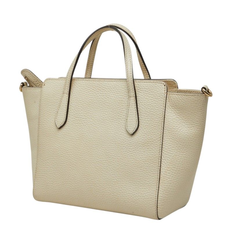 Gucci Swing Mini 2-Way Shoulder Bag Ivory Leather — view 2