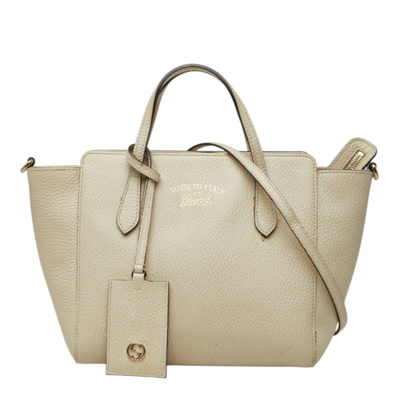 Gucci Swing Mini 2-Way Shoulder Bag Ivory Leather