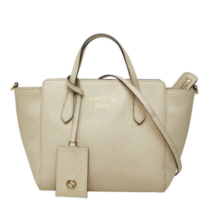 Gucci Swing Mini 2-Way Shoulder Bag Ivory Leather
