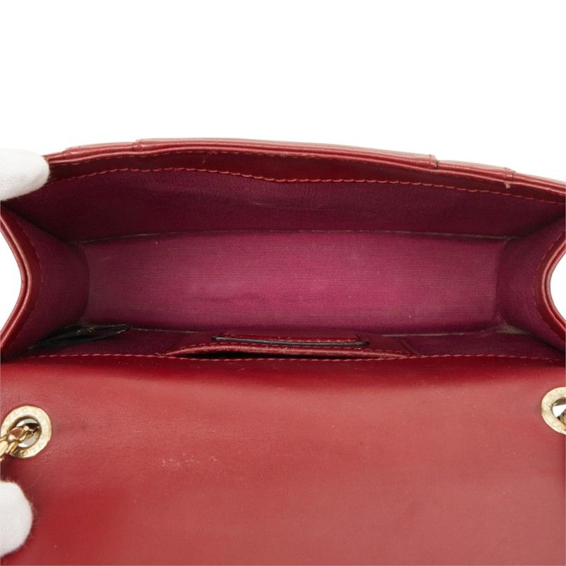 Bvlgari Serpenti Forever Crossbody Shoulder Bag Wine Red Leather — view 8