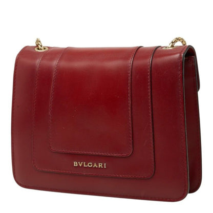 Bvlgari Serpenti Forever Crossbody Shoulder Bag Wine Red Leather — view 2