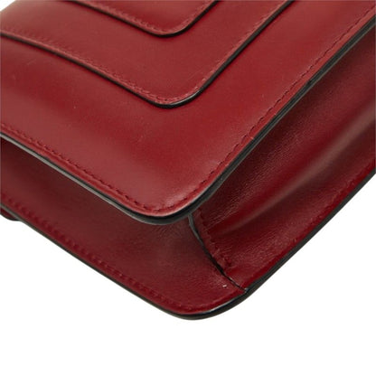 Bvlgari Serpenti Forever Crossbody Shoulder Bag Wine Red Leather — view 7