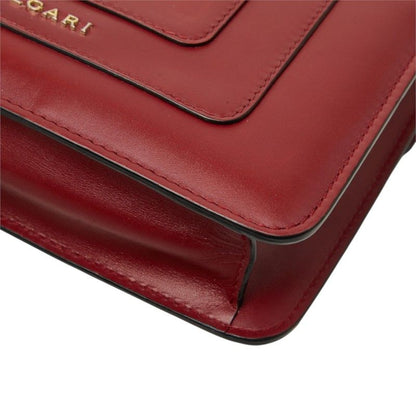 Bvlgari Serpenti Forever Crossbody Shoulder Bag Wine Red Leather — view 6
