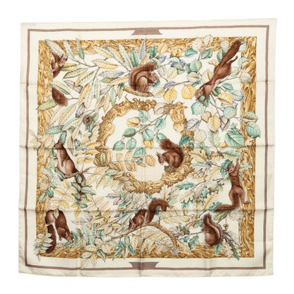 Hermes Carre 90 Casse Noisette Nutcracker Scarf Beige Multicolor Silk
