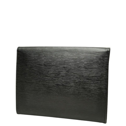 Louis Vuitton Epi Iena Clutch Noir Black Leather — view 2