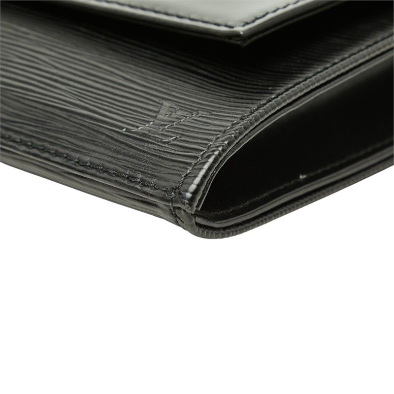 Louis Vuitton Epi Iena Clutch Noir Black Leather — view 4