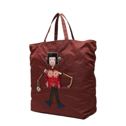 Prada Tessuto Robot Tote Bordeaux Nylon — view 2