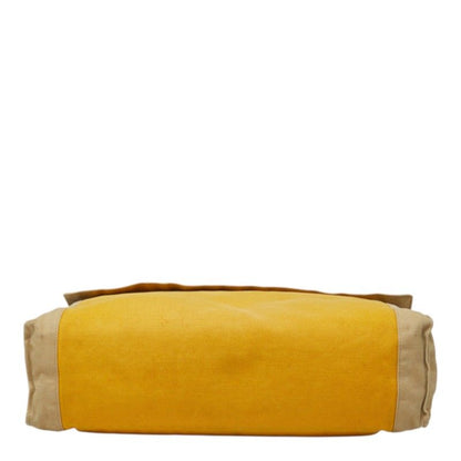 Hermes Tapidocell Clutch Yellow Beige Canvas — view 3