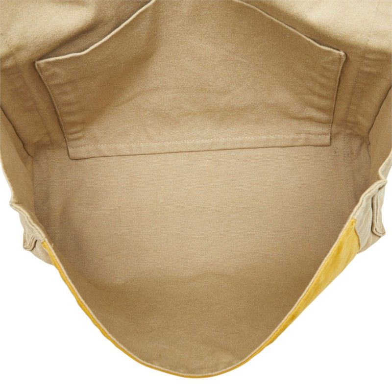 Hermes Tapidocell Clutch Yellow Beige Canvas — view 8
