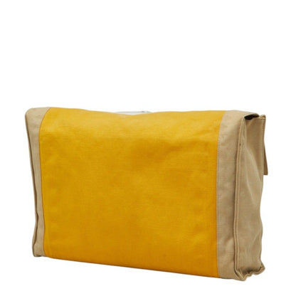 Hermes Tapidocell Clutch Yellow Beige Canvas — view 2