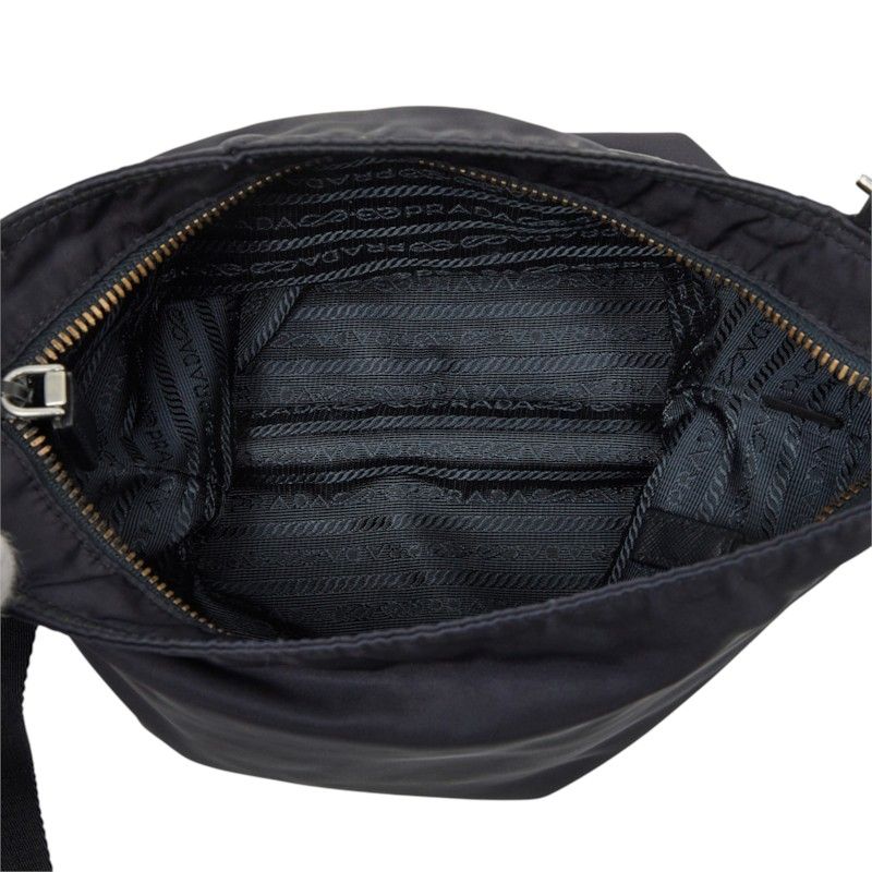 Prada Crossbody Shoulder Bag Navy Nylon Leather — view 6