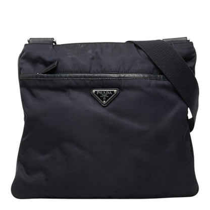 Prada Crossbody Shoulder Bag Navy Nylon Leather