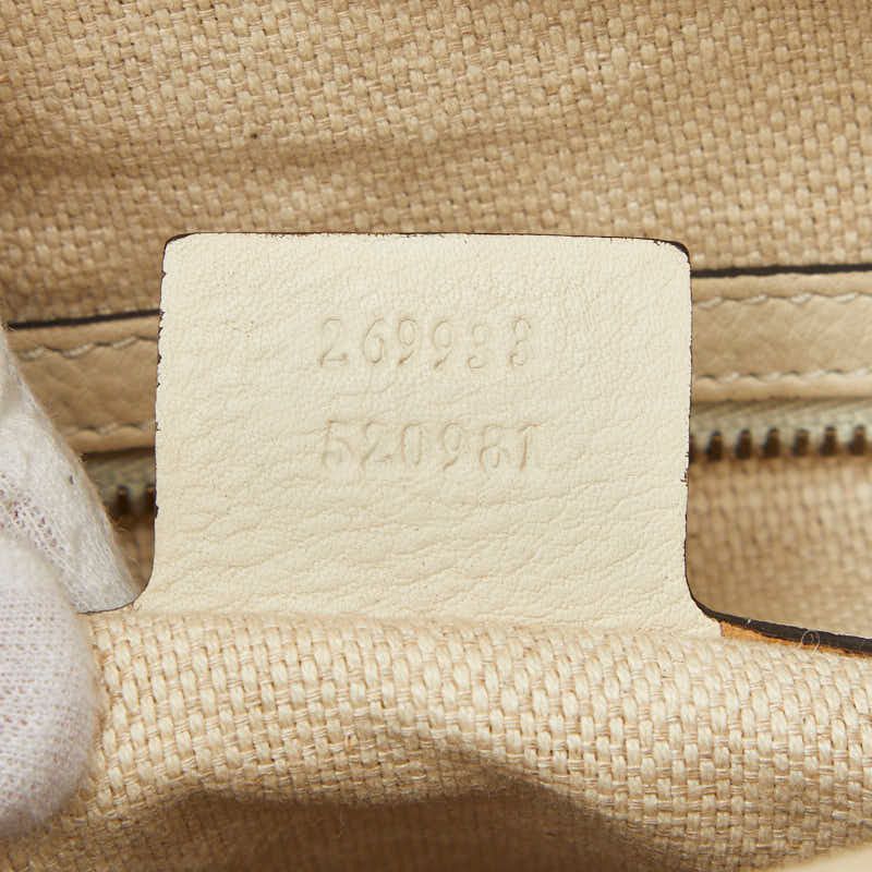 Gucci Sherry Line Tote Shoulder Bag 2-Way Ivory Canvas — view 7