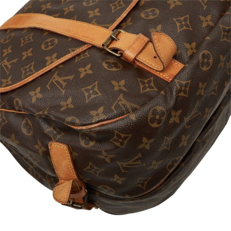 Louis Vuitton Monogram Saumur 35 Crossbody Shoulder Bag Brown Leather — view 7