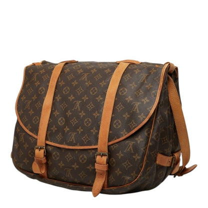 Louis Vuitton Monogram Saumur 35 Crossbody Shoulder Bag Brown Leather — view 2