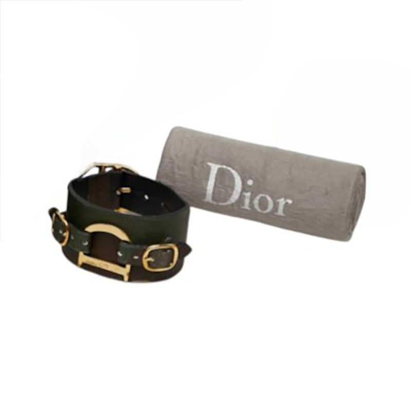 Dior Bracelet Camo Khaki Brown Leather — view 7