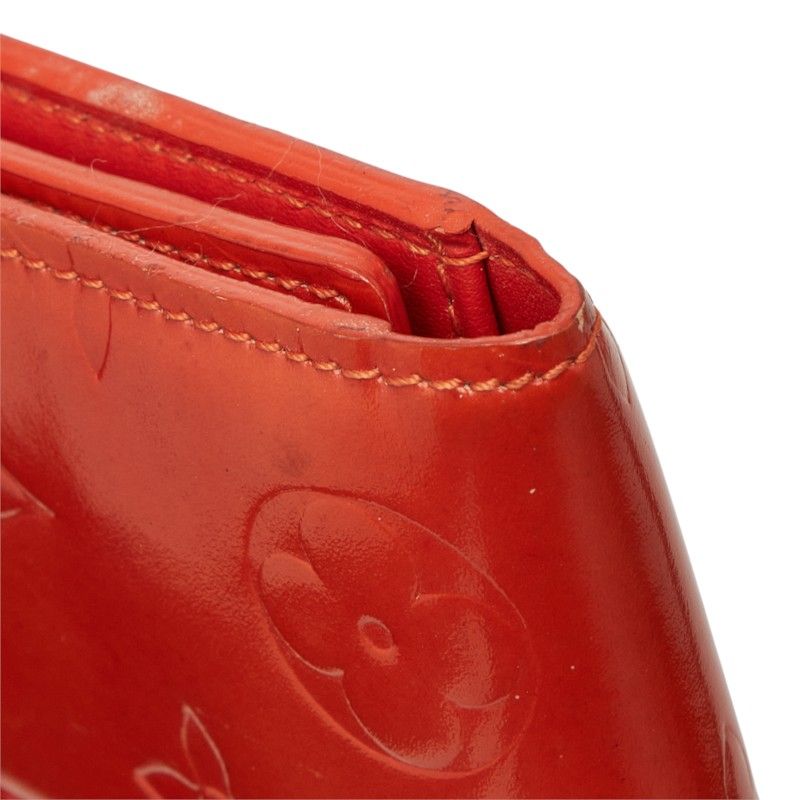 Louis Vuitton Monogram Vernis Walker Pochette Shoulder Bag Orange Leather — view 4