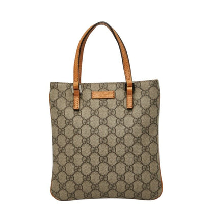 Gucci GG Supreme Handbag Mini Tote Beige Orange Leather