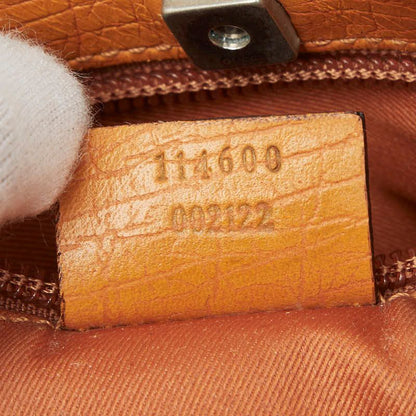 Gucci GG Supreme Handbag Mini Tote Beige Orange Leather — view 8