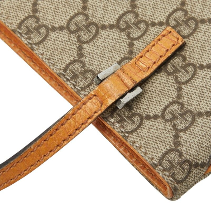 Gucci GG Supreme Handbag Mini Tote Beige Orange Leather — view 6