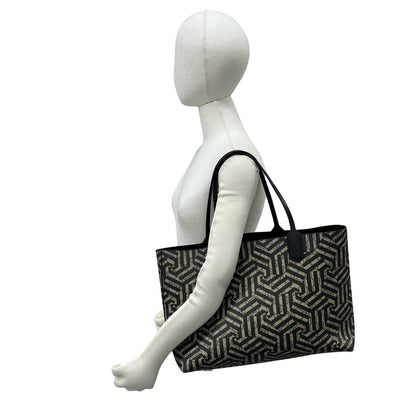 Gucci GG Carre Id Reversible Leather Tote Shoulder Bag Brown — view 2