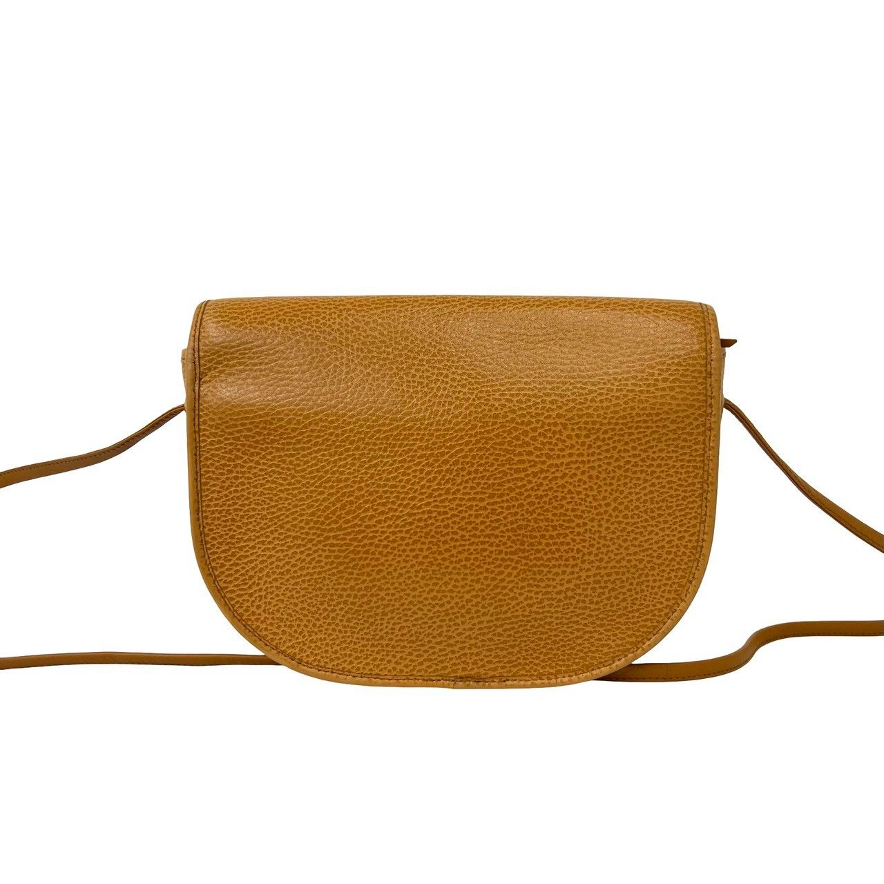 Dior Vintage CD Logo Leather Shoulder Bag Pochette Brown — view 3