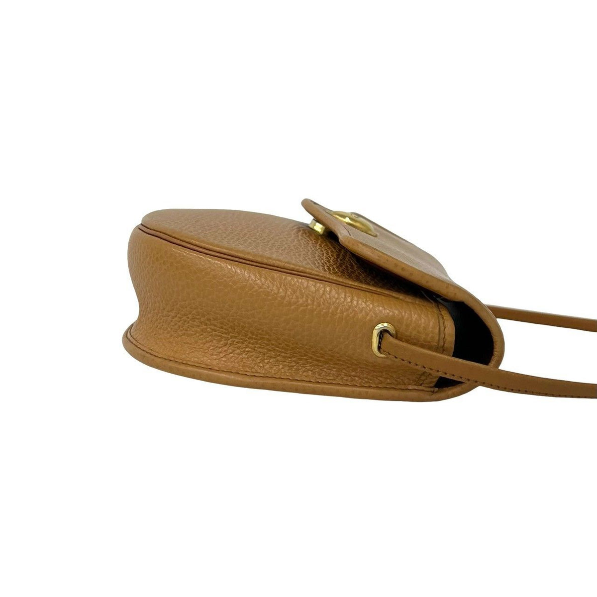 Dior Vintage CD Logo Leather Shoulder Bag Pochette Brown — view 6