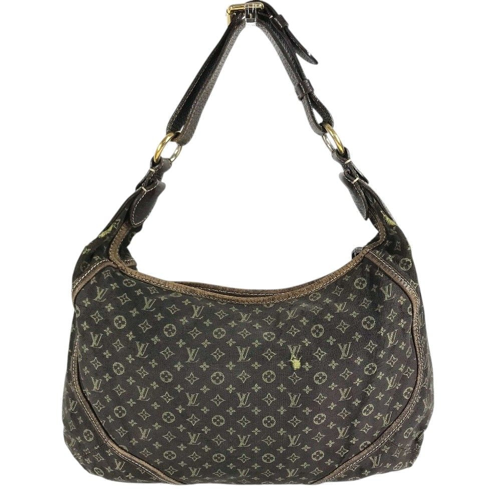 Louis Vuitton Shoulder Bag Manon MM Monogram Mini Lin Canvas Brown