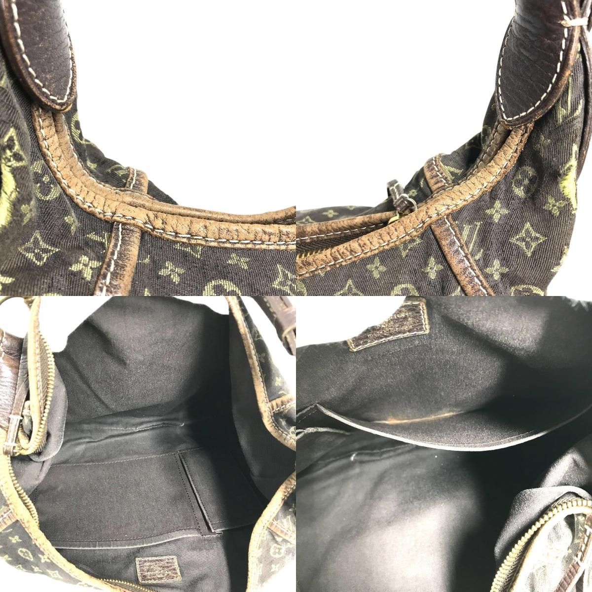 Louis Vuitton Shoulder Bag Manon MM Monogram Mini Lin Canvas Brown — view 8