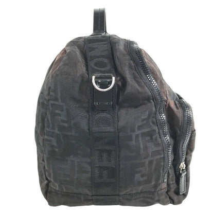 Fendi Boston Bag FF Logo Zucca Nylon Black — view 3