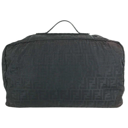 Fendi Boston Bag FF Logo Zucca Nylon Black
