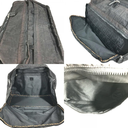 Fendi Boston Bag FF Logo Zucca Nylon Black — view 7