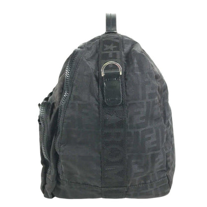 Fendi Boston Bag FF Logo Zucca Nylon Black — view 2