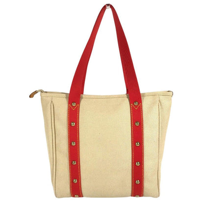 Louis Vuitton Shoulder Bag Cabas MM Antigua Canvas Beige