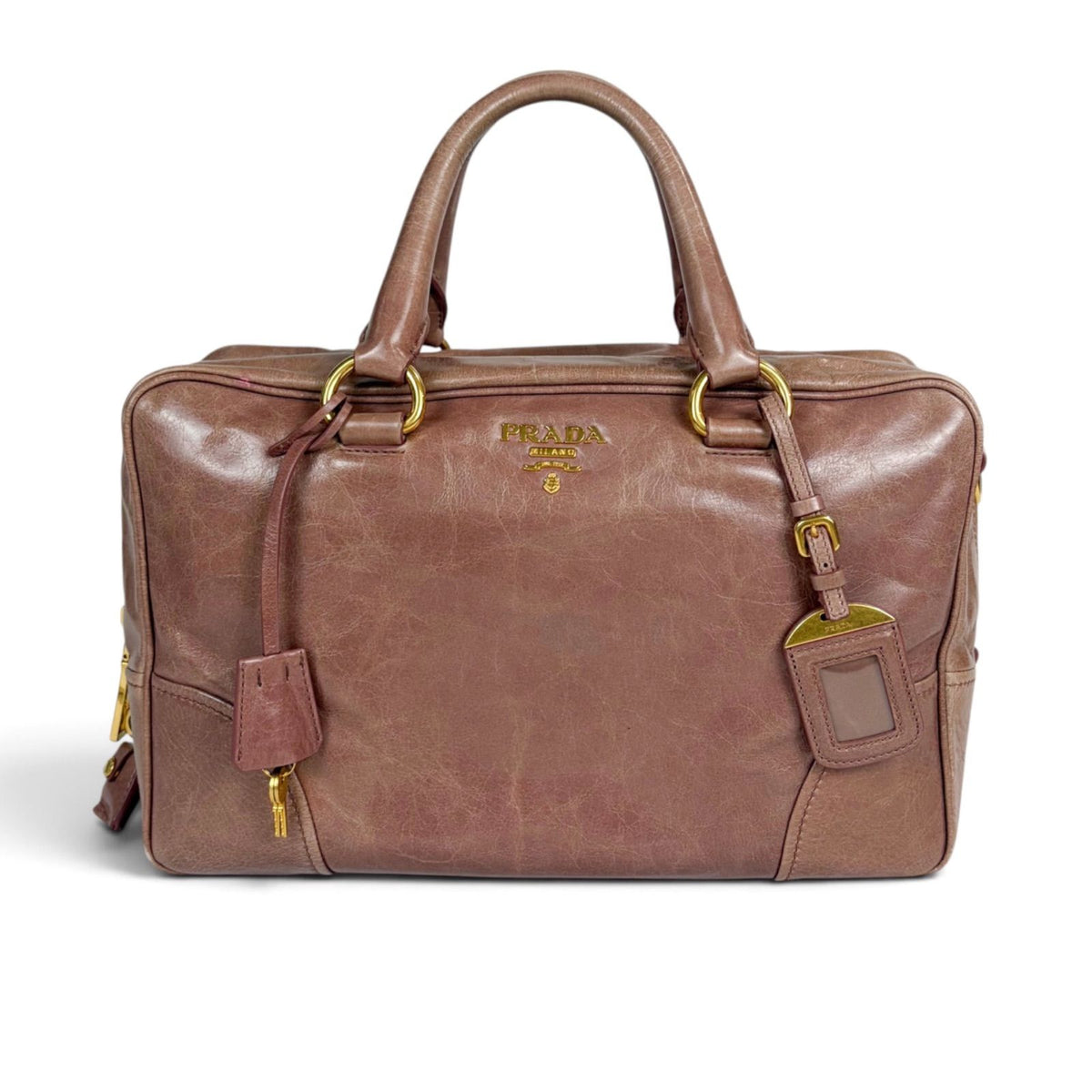Prada Vitello Shine Leather 2-Way Mini Boston Bag — view 2