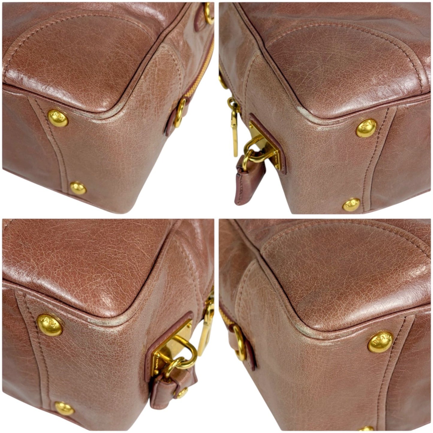 Prada Vitello Shine Leather 2-Way Mini Boston Bag — view 6