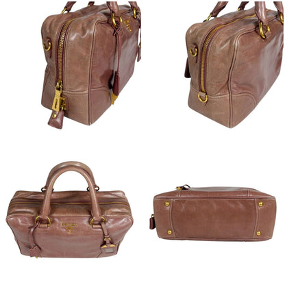 Prada Vitello Shine Leather 2-Way Mini Boston Bag — view 4