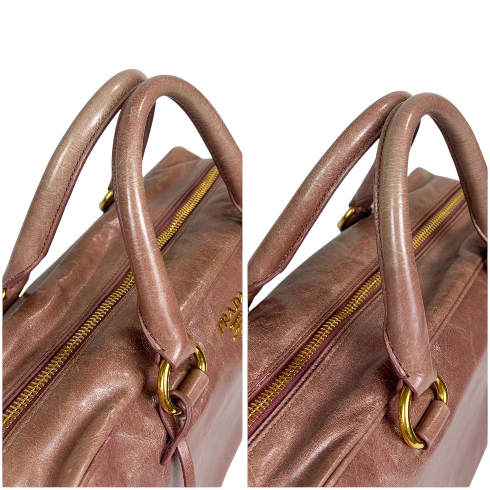 Prada Vitello Shine Leather 2-Way Mini Boston Bag — view 7