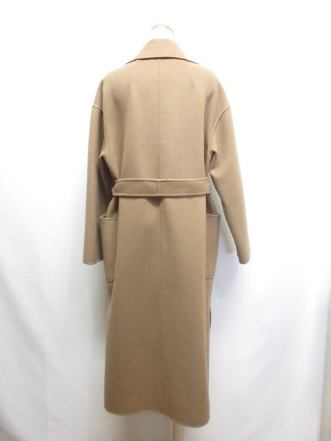 Max Mara S 'S Pure Virgin Wool Double Face Coat Camel Cucito 38 — view 3