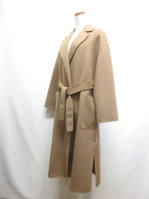 Max Mara S 'S Pure Virgin Wool Double Face Coat Camel Cucito 38 — view 2