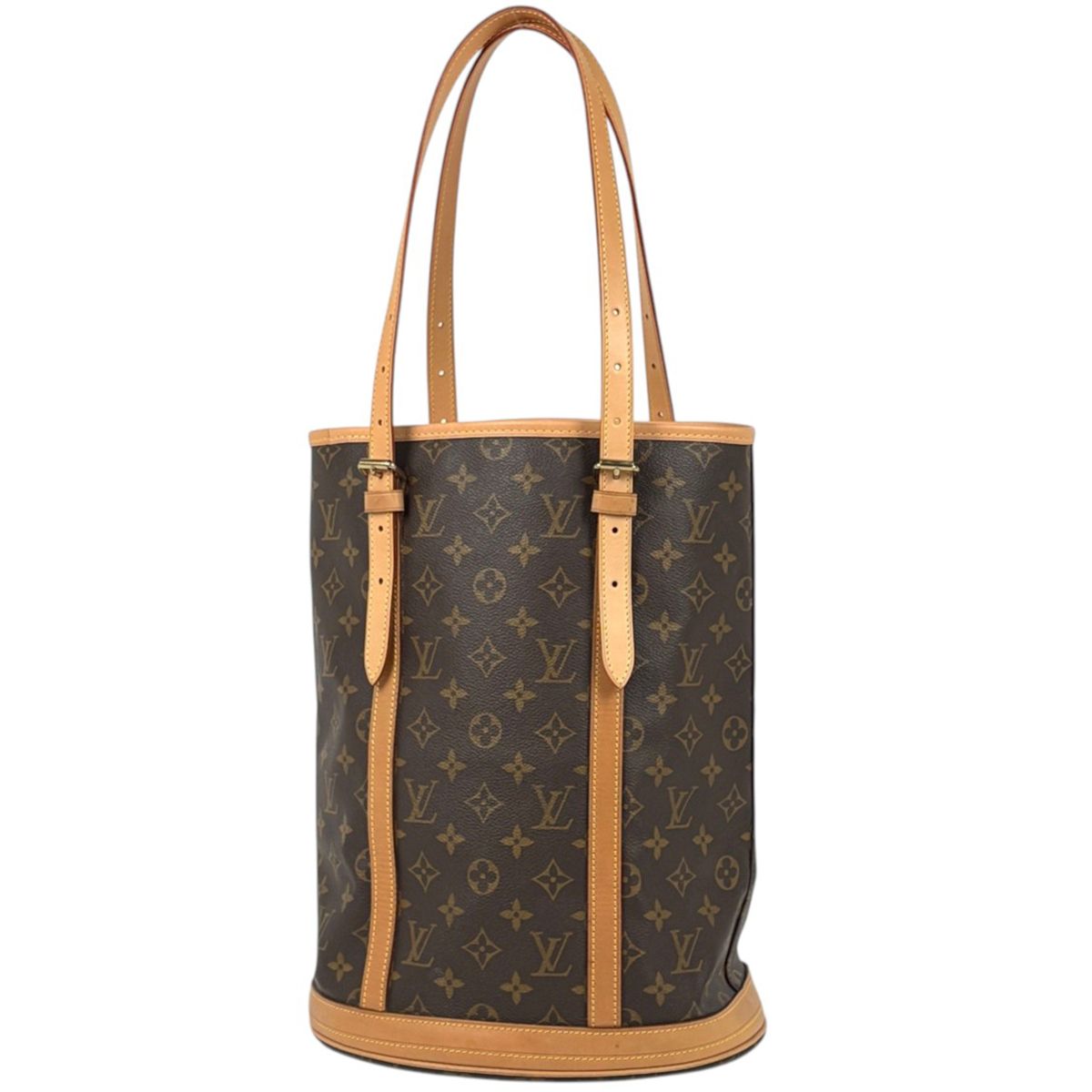 Louis Vuitton Bucket GM Tote Shoulder Bag Shape Monogram Brown