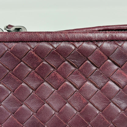 Bottega Veneta Shoulder Bag Intrecciato Leather Bordeaux — view 4