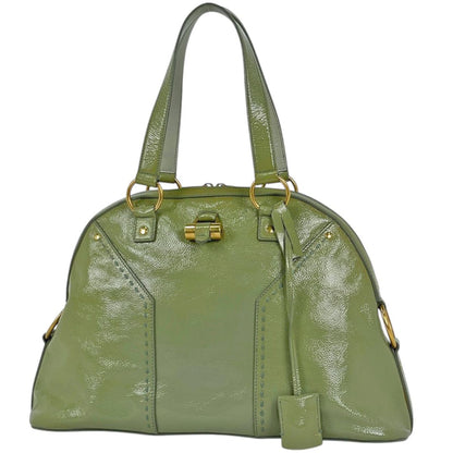 Saint Laurent Handbag Muse Patent Leather Green