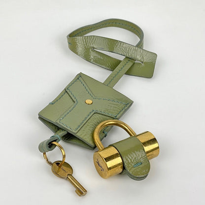 Saint Laurent Handbag Muse Patent Leather Green — view 8