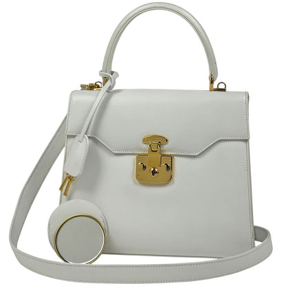 Gucci Handbag 2-Way Vintage 000 23 Leather White